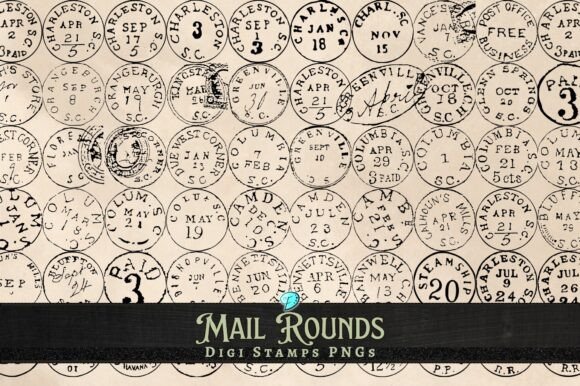 Download Mail Rounds Digi Stamps Transparent PNG - Round Collection