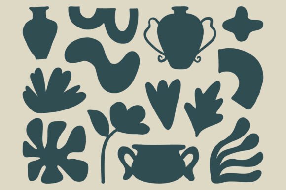 Download Abstract Organic Botanical Shapes Vector - Abstract Collection