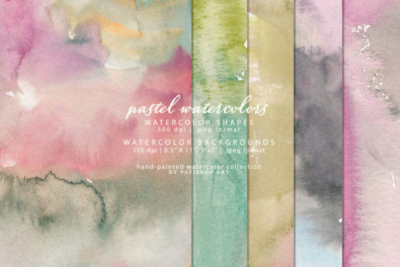 Download Watercolor Shapes and Backgrounds - Round Collection