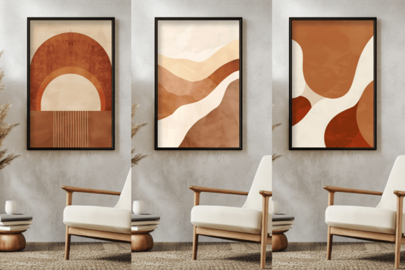Download Bundle 3 Terracotta Abstract Art Prints - Abstract Collection
