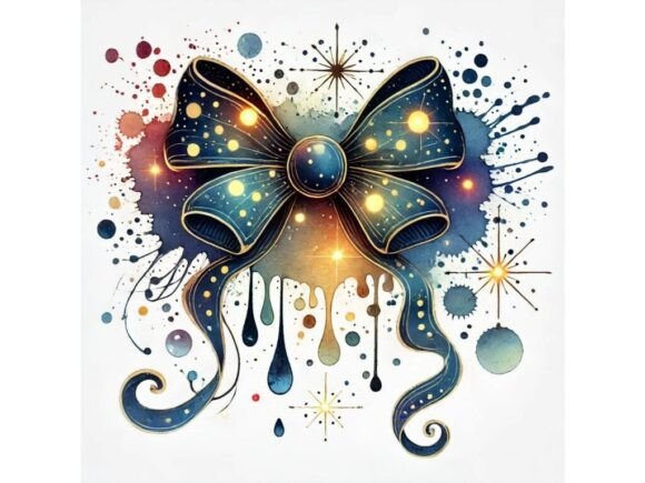 Download Inkblot-style Bow with Abstract Shapes a - Abstract Collection