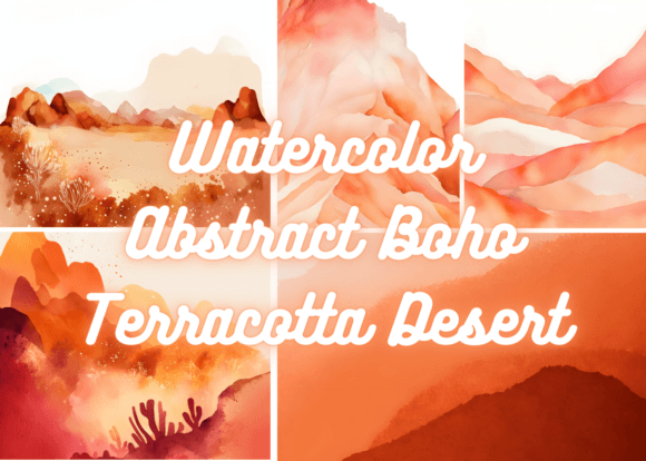 Download Watercolor Abstract Terracotta Desert - Abstract Collection