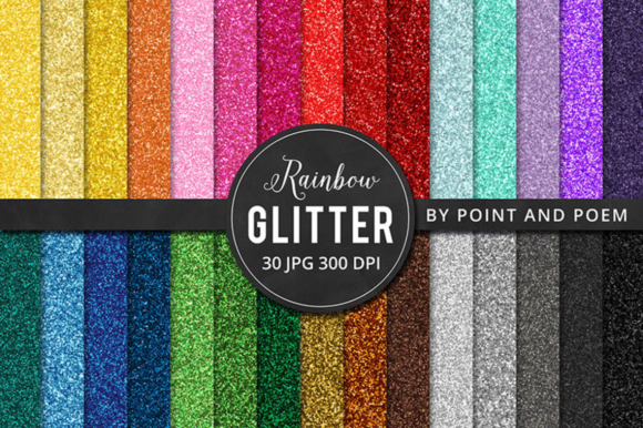 Download Rainbow Glitter Digital Paper - Rainbow Collection