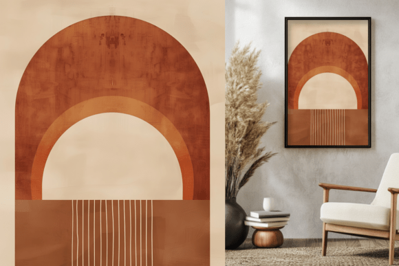 Download Terracotta Abstract Wall Art, A4 Poster - Abstract Collection
