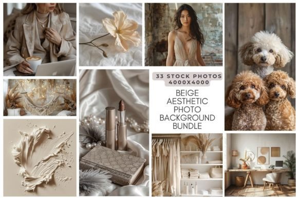 Download Beige Aesthetic Photo Backgrounds - Round Collection