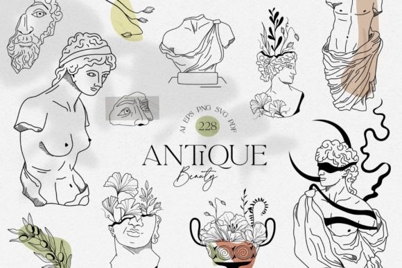 Download Ancient Grrece, Antique Sculptures Set - Set Collection