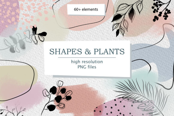 Download Modern Smooth Abstract Shapes &amp; Plants - Abstract Collection