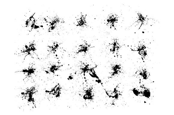 Download Grunge Liquid Blots Background Set - Round Collection