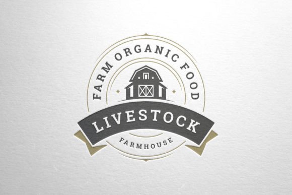 Download Farmhouse Retro Round Logotype - Round Collection