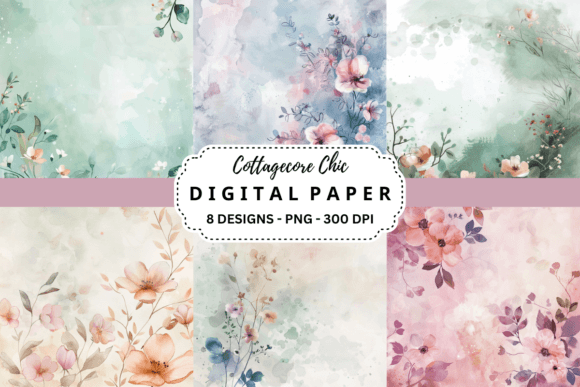 Download Cottagecore Chic Watercolor Background - Round Collection