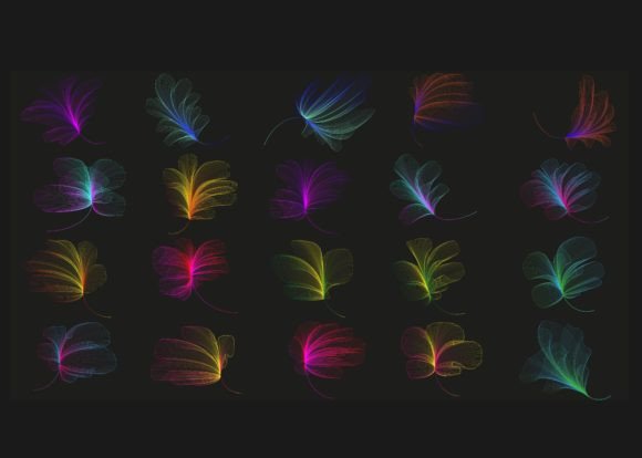 Download Abstract Flower Line Art Gradient Bundle - Abstract Collection