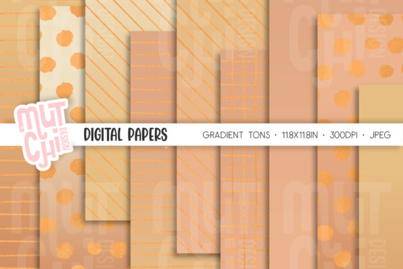 Download Gradient Beige Digital Paper Set - Set Collection