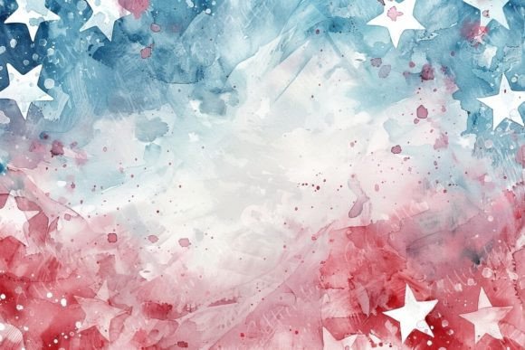 Download Patriotic Watercolor Background - Round Collection