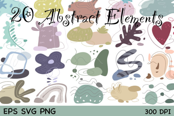 Download 20 Abstract Elements  with Doodle Style - Premium Bundle