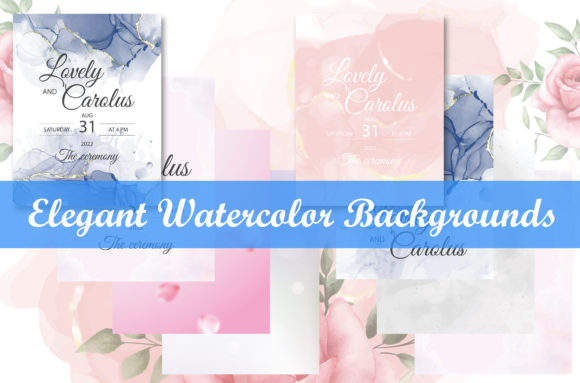Download Elegant Watercolor Backgrounds - Round Collection