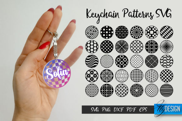 Download Keychain Patterns SVG. Round Acrylic Key - Round Collection