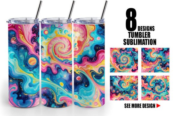 Download Tumbler Abstract Watercolor Swirl - Abstract Collection