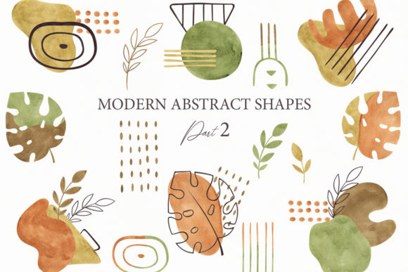 Download Watercolor Abstract Shapes, Part 2 - Abstract Collection