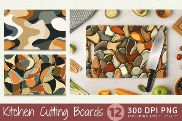 Download Earth Tones Abstract Shapes Cutting Boar - Abstract Collection