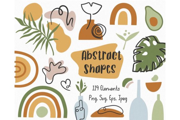 Download Boho Abstract Shapes SVG Cricut Bundle - Abstract Collection
