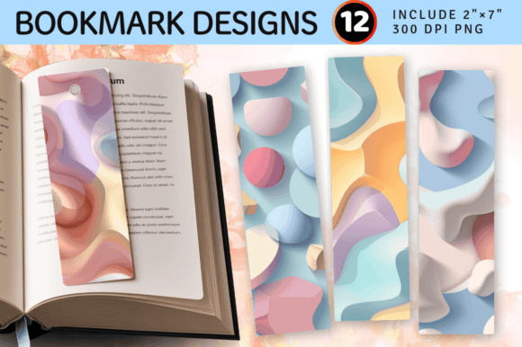 Download Pastel 3D Abstract Shapes PNG Bookmark D - Abstract Collection