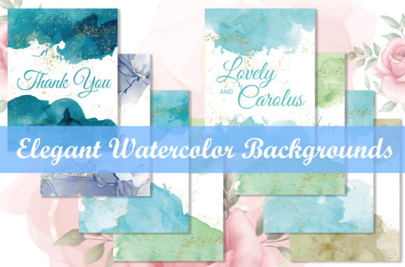 Download Elegant Watercolor Backgrounds - Round Collection