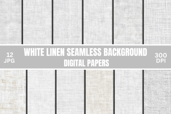 Download White Linen Seamless Background Digital - Round Collection