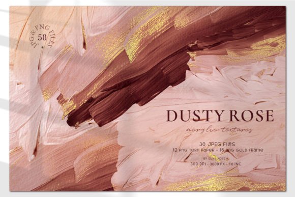 Download Dustyrose &amp; Gold Backgrounds - Round Collection