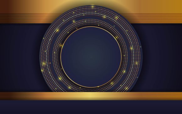 Download Luxury Navy Blue and Golden Background - Round Collection