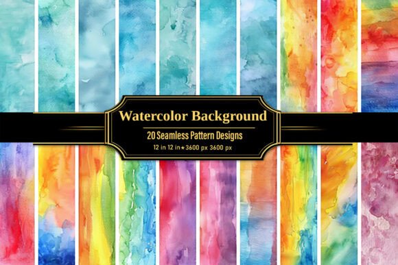 Download Dreamy Rainbow Watercolor Background Set - Rainbow Collection