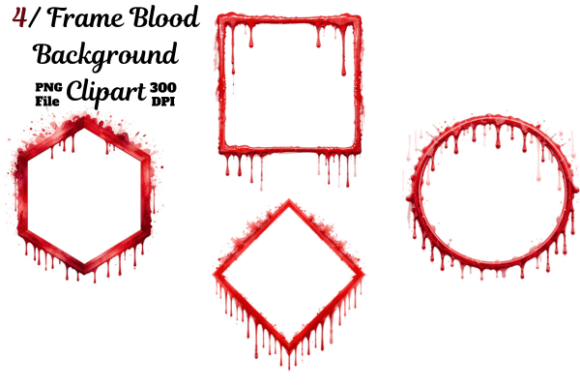 Download Frame Blood Background Clipart - Round Collection