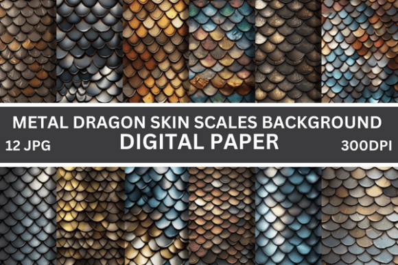 Download Metal Dragon Skin Scales Background Art - Round Collection