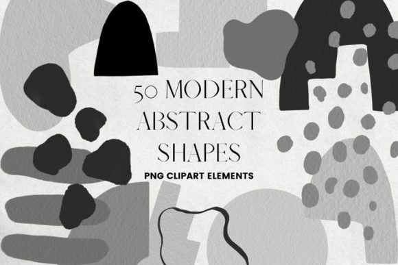 Download 50 Grey and Black Abstract Shapes - Abstract Collection