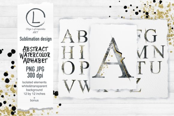 Download Abstract Watercolor Alphabet - Abstract Collection
